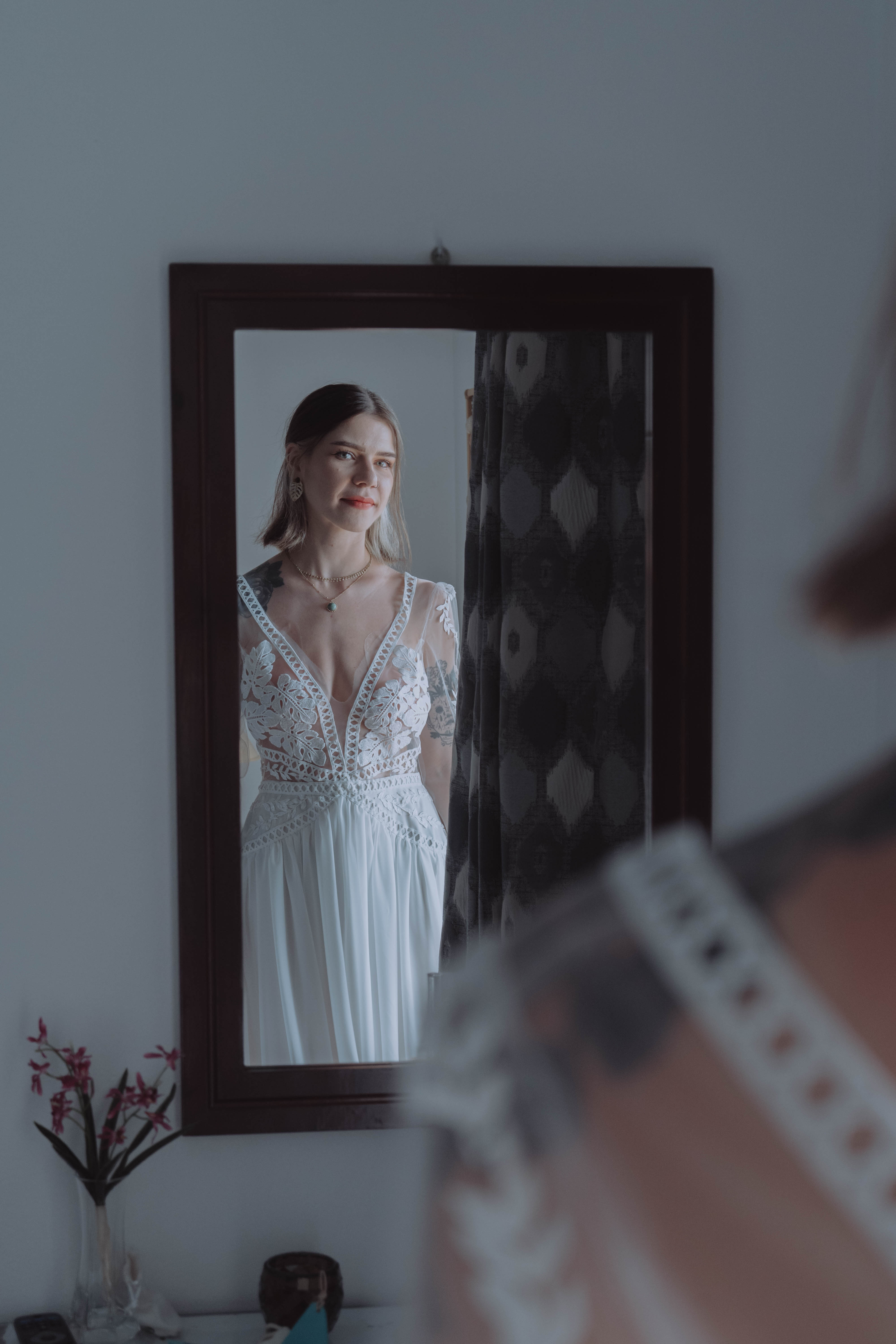 Je ne vous raconte pas l’émotion en habillant ma sœur le jour J.