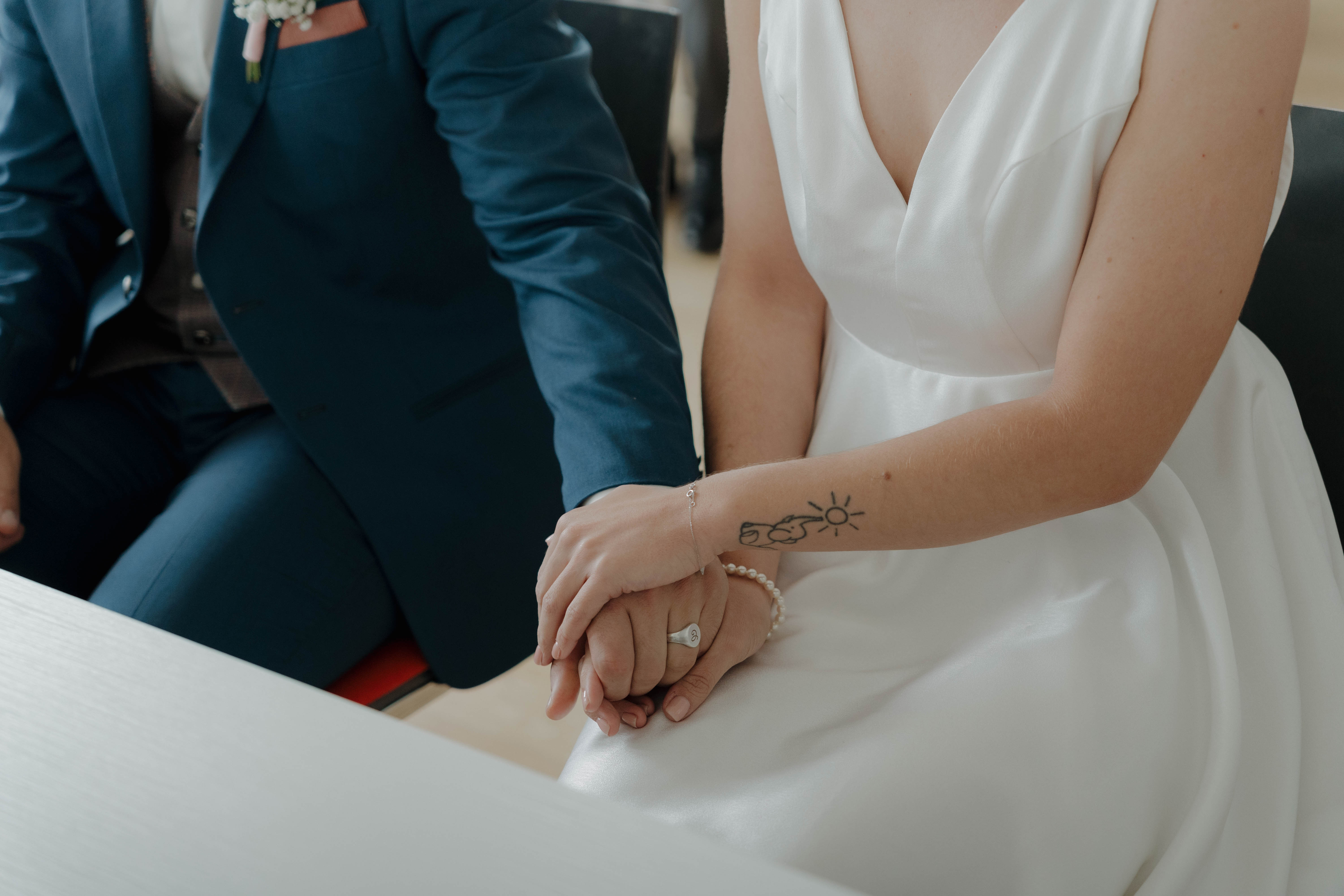 Robe de mariée pin up en satin