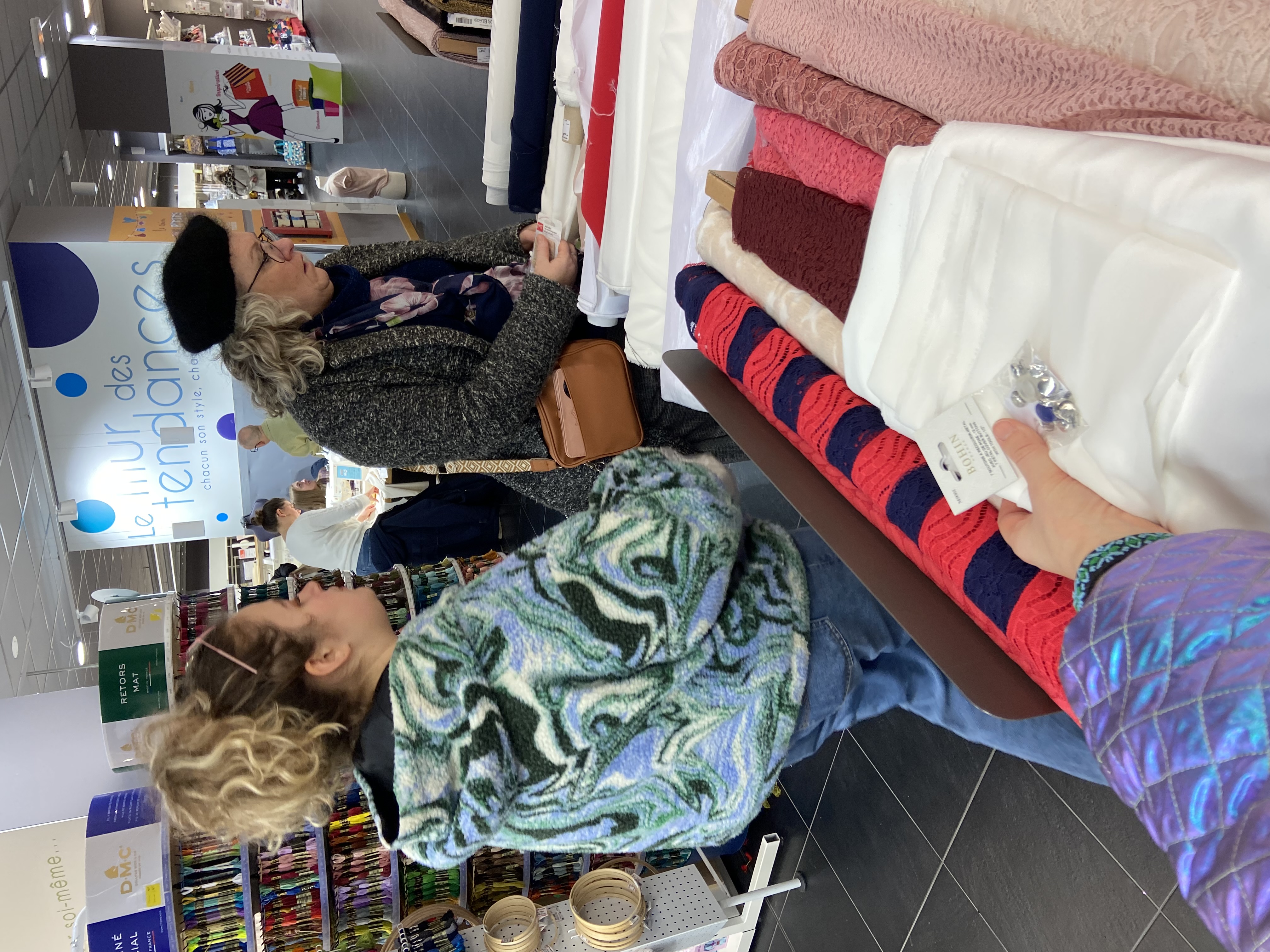 Shopping tissus, boutons